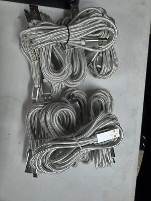 10 Total/ Samsung Galaxy S7 S6 Edge+PS4 Micro USB Cable Fast Charging Cord 9ft - Image 1 of 3