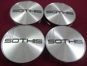 SOTHIS Wheels Silver Custom Wheel Center Caps Set of 4 # 6012K75 - Picture 1 of 5
