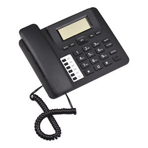 Schwarzes schnurgebundenes Telefon Schreibtisch-Festnetztelefon DTMF/FSK M7O7