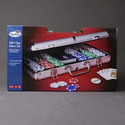 Pavilion 300 pcs Casino Chip Poker Set In Aluminum Case New - Image 1 of 4