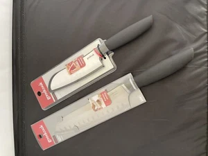 Good Cook Touch Santoku Knife 5" Ceramic Blade W/Sheath & 7” Carbon Stainless St - Picture 1 of 10