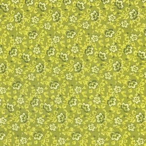 By 1/2 YD OOP 2008 Green Flower Tutti Frutti Donna Wilder Fabric Traditions - Picture 1 of 4