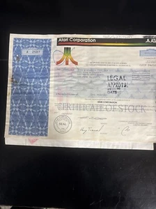 Atari Corporation Common Stock Certificates 1000 Shares - Picture 1 of 6