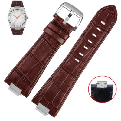 Correa marrón para Tissot PRX liberación rápida cuero cocodrilo grano 26x12 mm Foto 1 de 3