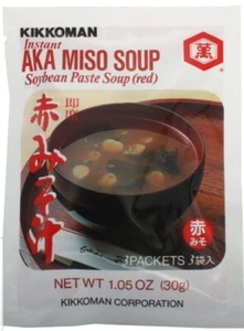 Kikkoman Instant AKA Miso Soup Soybean Paste Soup Red Miso Soup - Picture 1 of 5