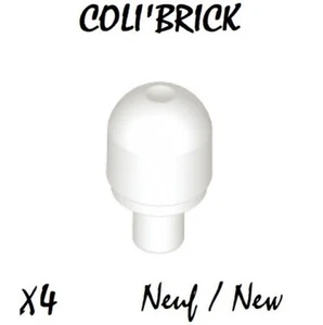 Lego 58176 - 4x Gyrophare / Light cover with Bar - Blanc White - New Neuf - Picture 1 of 1