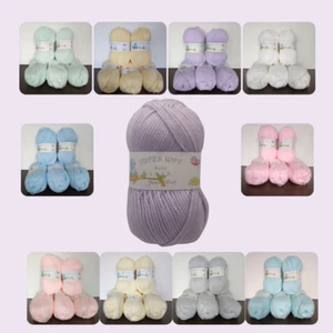 James C Brett Supersoft Baby Aran Wool/Yarn 100g x5 bundles - All Colours - Picture 1 of 11