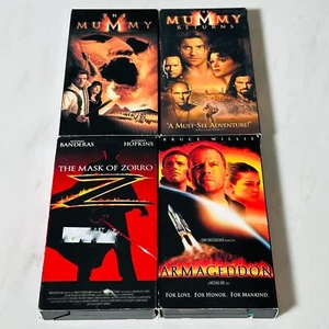 VHS - Lot of 4 - The Mummy - The Mummy Returns - The Mask of Zorro - Armageddon - Picture 1 of 6