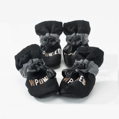 Zapatos antideslizantes para mascotas perros 4 piezas calcetines para cachorro pequeño perro impermeables al aire libre☾ Foto 1 de 4