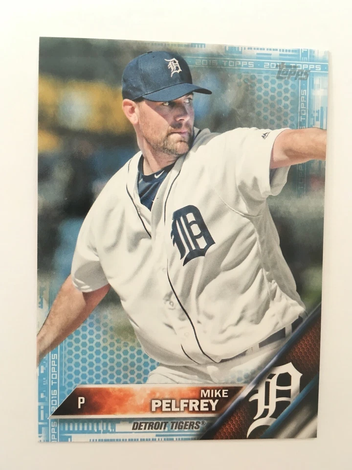 2016 Topps Mini Blue Parallel Mike Pelfrey Tigers 642 #'d /10 Rare Low S&H - Image 1 of 1