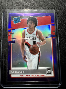 2020-21 Panini Donruss Optic Rated Purple CJ Elleby #195 Rookie RC Blazers
