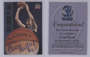 1997 Score Board Auto Basketball Signatures Silver Chris Anstey Rookie Auto RC