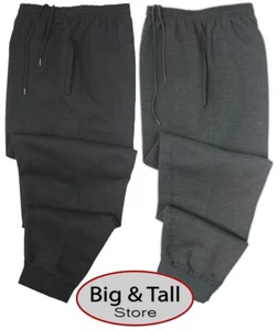 ROCXL Big & Tall Men's Midweight Fleece JOGGERS 3XL to 6XL Sweatpants - Picture 1 of 10