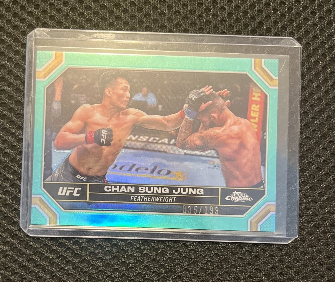 2024 Topps Chrome UFC Chan Sung Jung Aqua Refractor /199 Featherweight