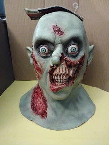 DELUXE ADULT LATEX ZOMBIE GUTARG FLESH FULL MASK Dead Zombie Brand New  - Picture 1 of 6