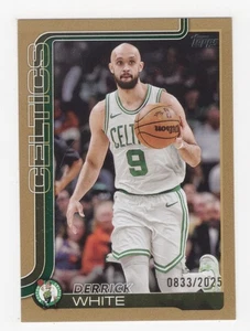 2025-26 TOPPS BASKETBALL GOLD 833/2025 DERRICK WHITE BOSTON CELTICS #6 - Picture 1 of 2