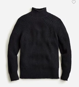 Neu mit Etikett J Crew Relaxed Rollkragenpullover Schwarz Größe XS BE158 - Bild 1 von 3