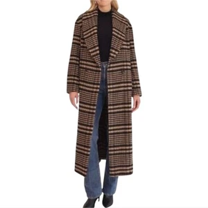 Avec Les Filles Women's Brown Medium Wool-Blend Rain Walking Trench Coat Size XL - Picture 1 of 15