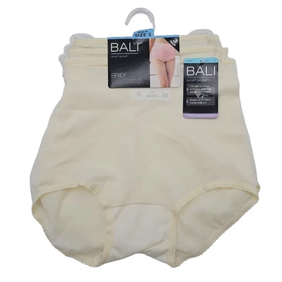 3PK Bali Skimp Skamp Full Coverage Briefs Size 5 SMALL 2633 Panties Underwear - Image 1 of 4