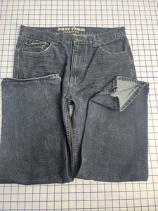Phat Farm Classic Fit Denim Embroidered Flap Pockets Blue Jeans Men's Size 36X32 - Picture 1 of 13