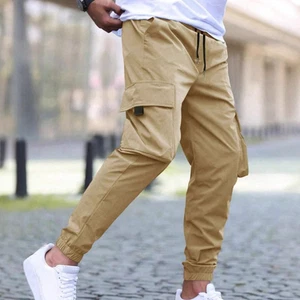 Overalls Jogging Pants Men's Casual Elastic-Waisted Outdoor Street Sweatpants - Picture 1 of 29