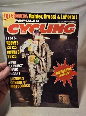 VTG NOV 1976 Popular Cycling Magazine MotoCross Motorcycle MX Dirt Bike AHRMA - Image 1 of 4