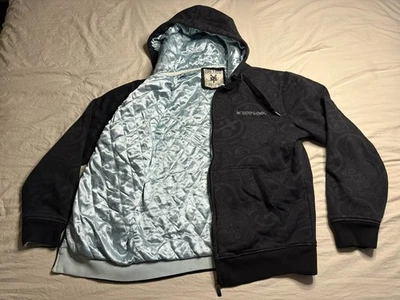 Sudadera con capucha forrada vintage Y2K Zoo York cremallera completa AOP Tiffany talla XL Foto 1 de 4