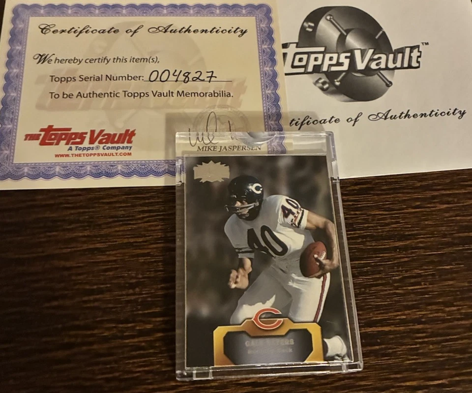 GALE SAYERS 2011 Topps Vault Triple Threads Proof 1 of 1 1/1 RARE COA HOF GREAT - Image 1 of 4