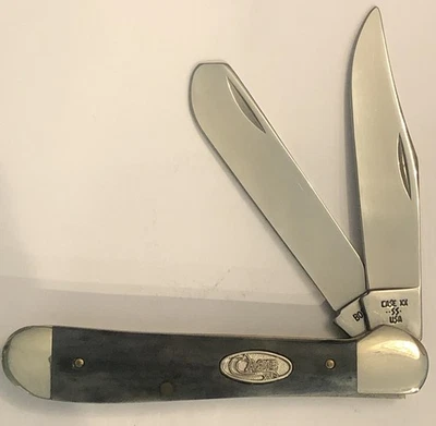 Nuevo Sin Caja Estuche Años 80 Verdoso/Gris Cabeza de Cobre con Hoja Trampera Foto 1 de 2