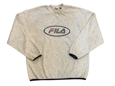 Sudadera Fila Vintage Años 90 Talla M Para Hombre Gris Cuello Redondo Manga Larga Canadá Retro Foto 1 de 4