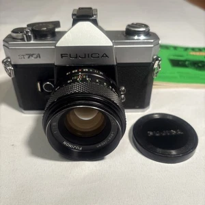 Fujica ST 701 35mm SLR Film Camera 55mm Fujinon f1.8 M42 Mount Lens with Manual - Picture 1 of 19