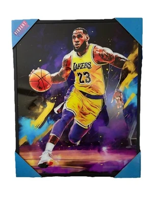 Vibrant Visions Lebron James Framed L.A. Lakers Basketball  1.75x16.5x20.5 - Image 1 of 2