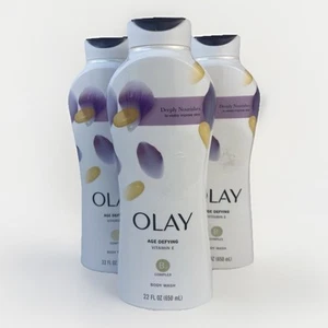 3 Olay Body Wash, Age Defying, Vitamin E 22 FL OZ (650 ml) - Picture 1 of 2
