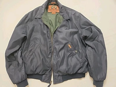 Vintage Weatherproof Garment Company Men’s XL Navy Bomber Jacket Green Lined - Image 1 of 4