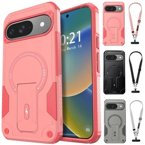 For Google Pixel 10/Pro/10 Pro XL Kickstand Magnetic Hard Case Cover And Lanyard - Picture 1 of 40