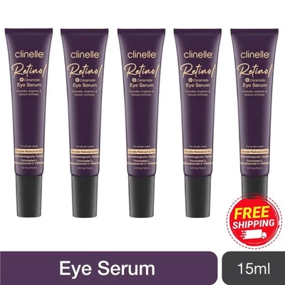 5x Clinelle Retinol Ceramide Augenserum 15ml reduziert Falten Augenringe - Bild 1 von 4