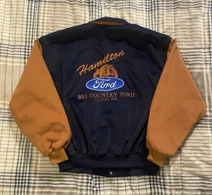 Vintage West Ark Big Country Ford bestickte Samt Bomberjacke Größe 2XL - Bild 1 von 10