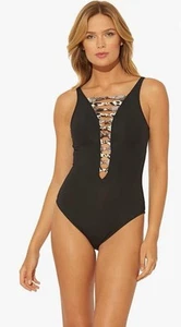 Bleu Rod Beattie Women’s Size 12 Skin Games Knotted Front Mio Swimsuit CW1-605 - Picture 1 of 3