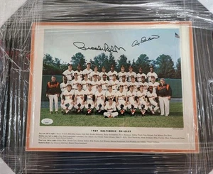Brooks Robinson Andy Etchbarren 69 Baltimore Orioles SIGNED AUTO AUTOGRAPHED JSA - Picture 1 of 6