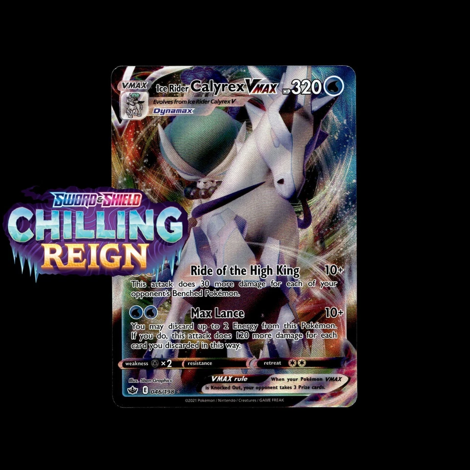 Chilling Reign Pokemon Cards! Holo/Reverse Holo Vmax V Secret Rare Full Art Card - Image 1 of 1