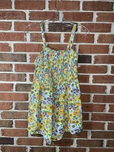 Art Class Overalls Romper Girls Size XXL (18) Blue Yellow Sunflower Floral - Picture 1 of 6