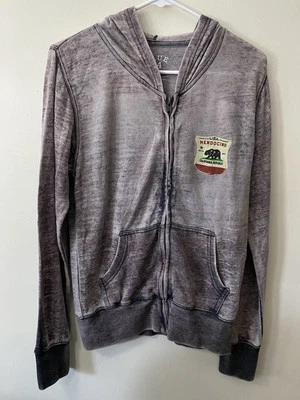 Suéter con capucha gris carbón con cremallera para mujer talla mediana Foto 1 de 4