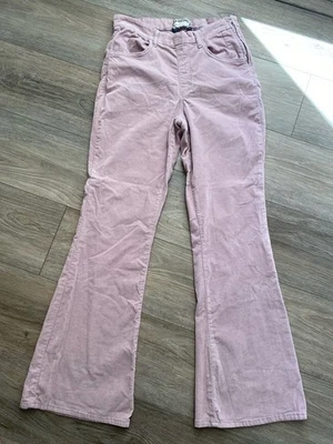 Free People WE THE FREE Corduroy CRVY Flare M Lavender Bell-Bottom Boho Pants - Image 1 of 4