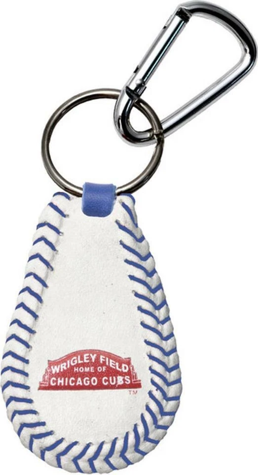 Chicago Cubs Wrigley Field Leather Baseball Keychain [New] MLB Key Chain Jewelry - Image 1 of 1