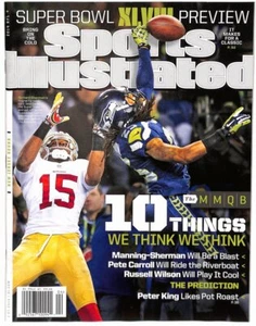 27 de enero de 2014 Richard Sherman Sports Illustrated SIN ETIQUETA Stand 182401 - Imagen 1 de 1