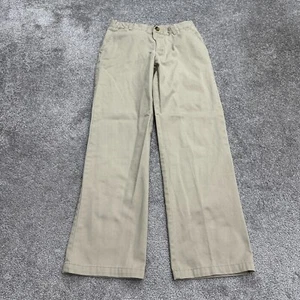 French Toast Chino Pants Boys 12 Khaki Brown Straight Leg Cotton Flat Front 26W - Picture 1 of 12