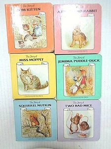 Set Of 6 Peter Rabbit Vintage Board Books Chatham River Press Arlington House - Picture 1 of 10
