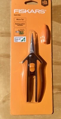 Fiskars Softgrip Stainless Steel Micro-Tip Snips (Sissors)  Orange - New - Image 1 of 4