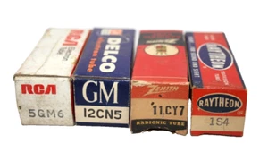 Vintage  Electronic Tubes 5GM6 12CN5 11CY7 1S4 NOS - Picture 1 of 2