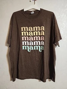 Port & Company Womens T-Shirt "Mama Mama Mama Mama Mama" 2XL Brown - Picture 1 of 5